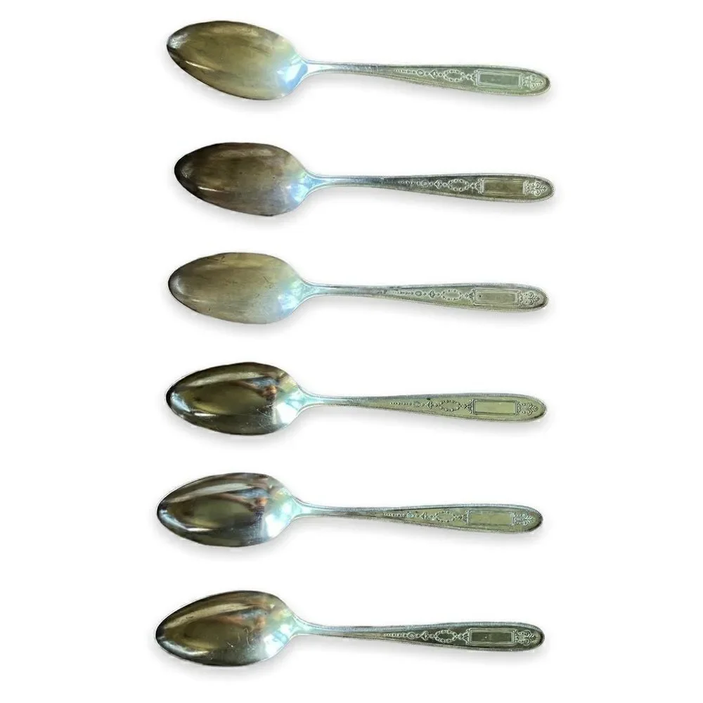 Antique 1921 Oneida Community Plate Grosvenor Teaspoons Set of 6 No Monogram